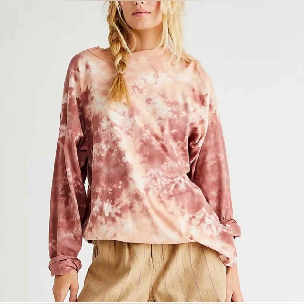 Free People Be Free Tie Dye Tee Shirt